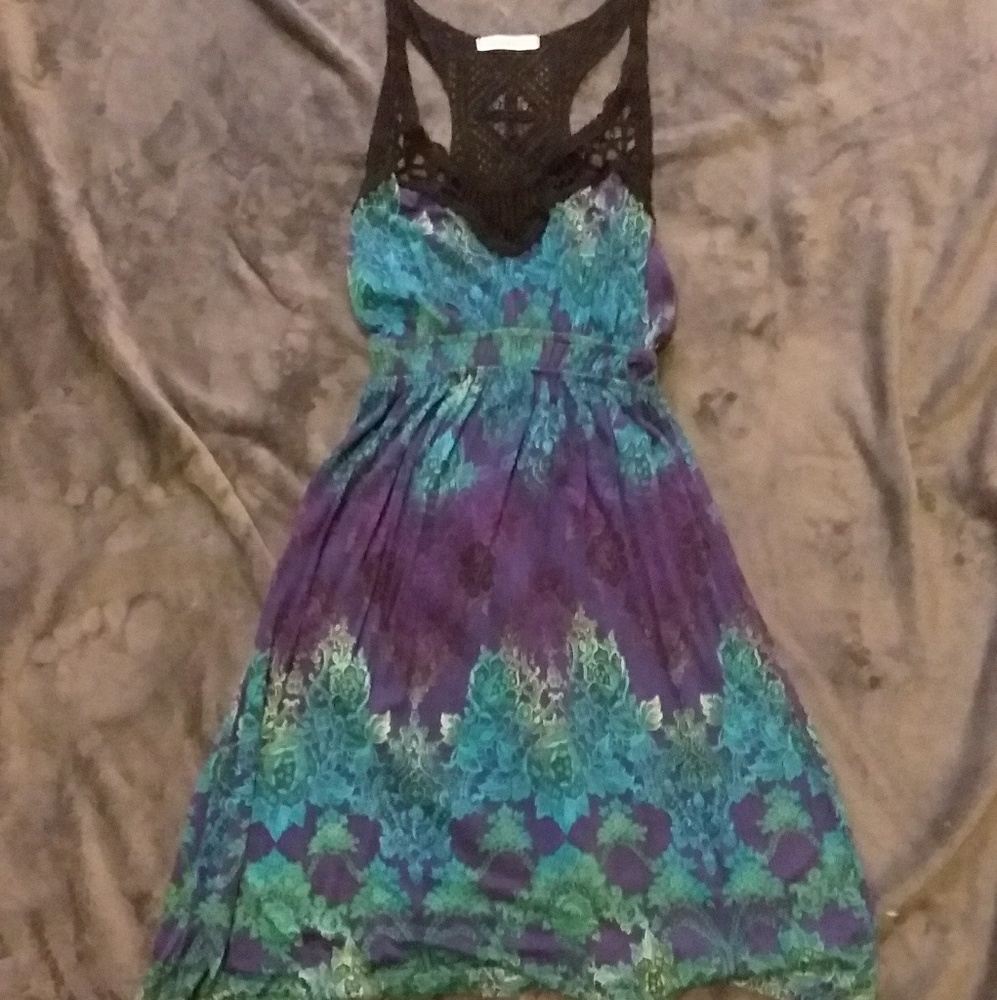 Crochet trim dress